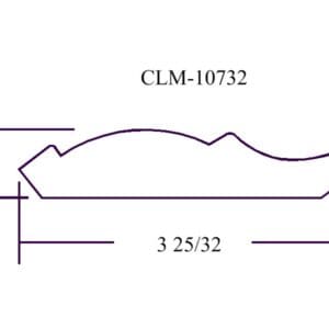 A drawing of the side of a wall with clm-1 0 7 3 2.