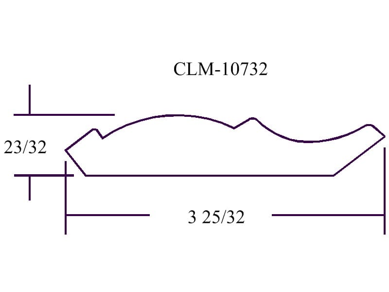 A drawing of the side of a wall with clm-1 0 7 3 2.