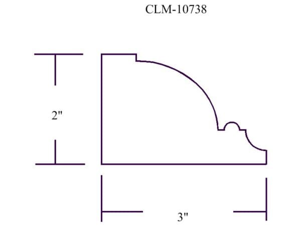 A drawing of the side and front view of a corner.