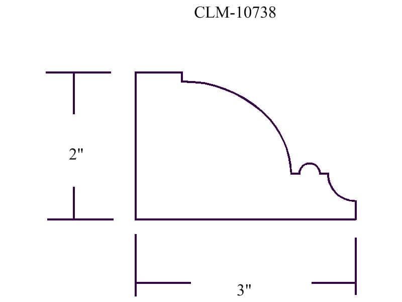 A drawing of the side and front view of a corner.