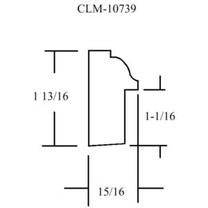 A drawing of the dimensions of clm-1 0 7 3 9