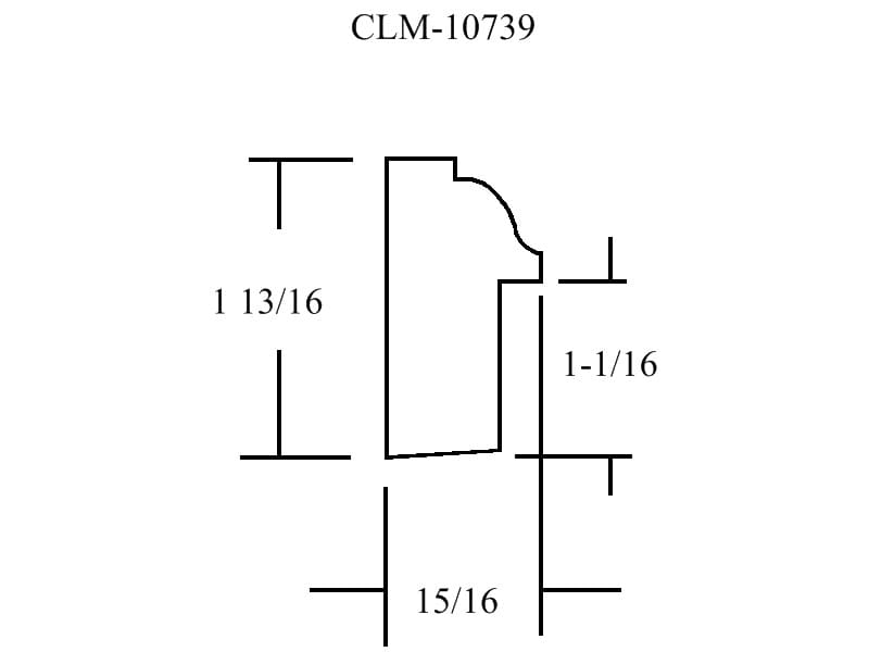 A drawing of the dimensions of clm-1 0 7 3 9