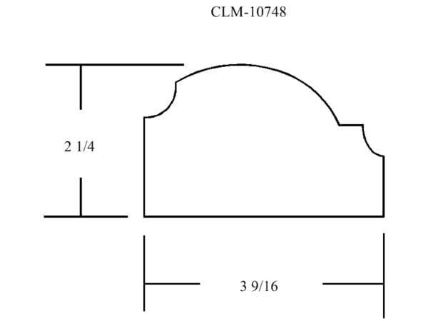 A drawing of the front and back sides of a piece of wood.