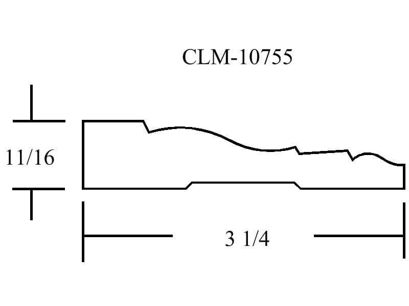 A drawing of the side of a wall with a line drawing of a section.