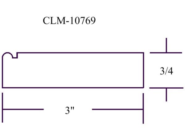 A drawing of the length and width of a wooden bar.