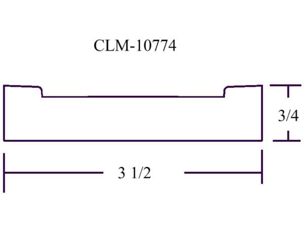 A drawing of the side of a window.