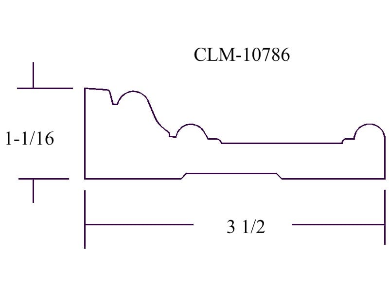 A drawing of the length and width of a wall.