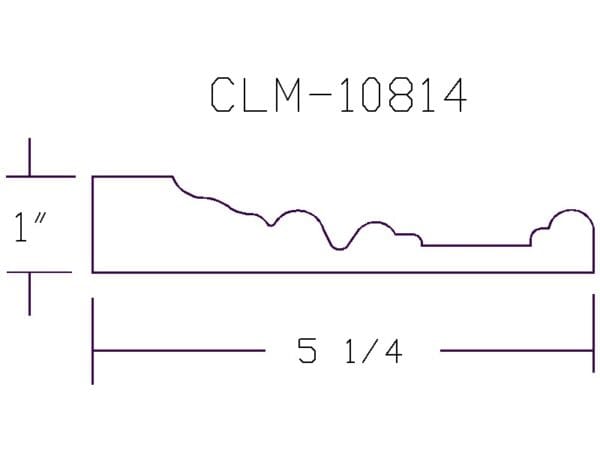CLM-10814 molding, 5 1/4" long, 1" high.