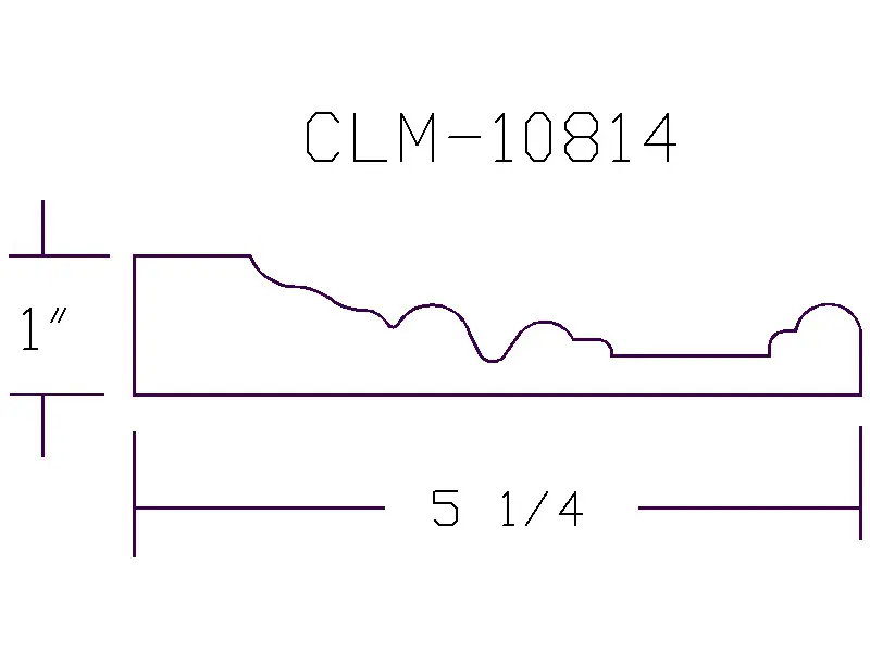 CLM-10814 molding, 5 1/4" long, 1" high.