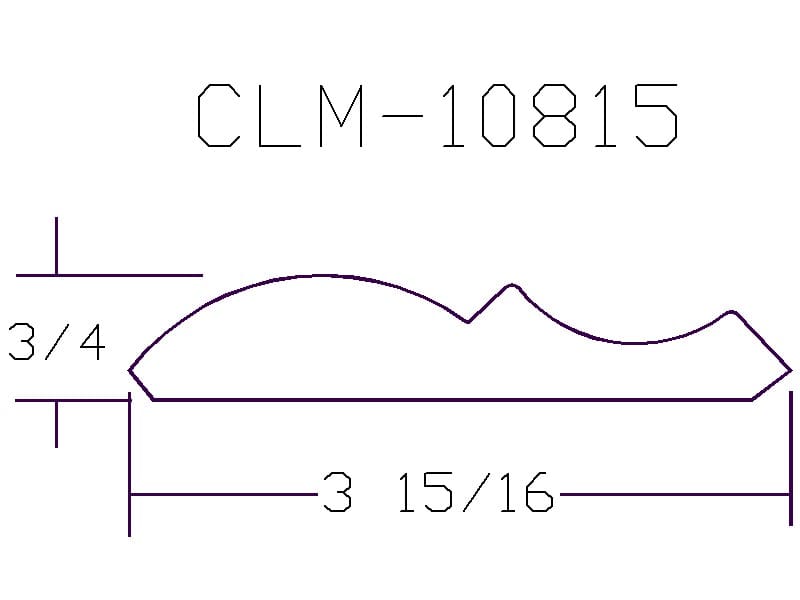 CLM-10815 molding, 3/4" x 3 15/16"