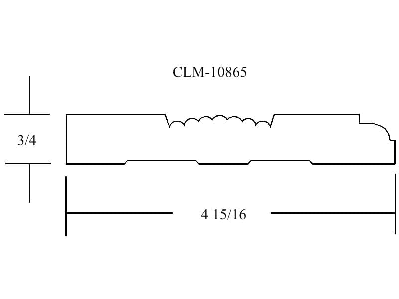 A drawing of the length and width of a piece of wood.