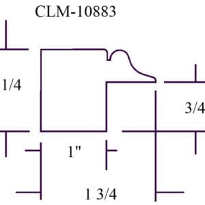 A drawing of the dimensions of clm-1 0 8 3