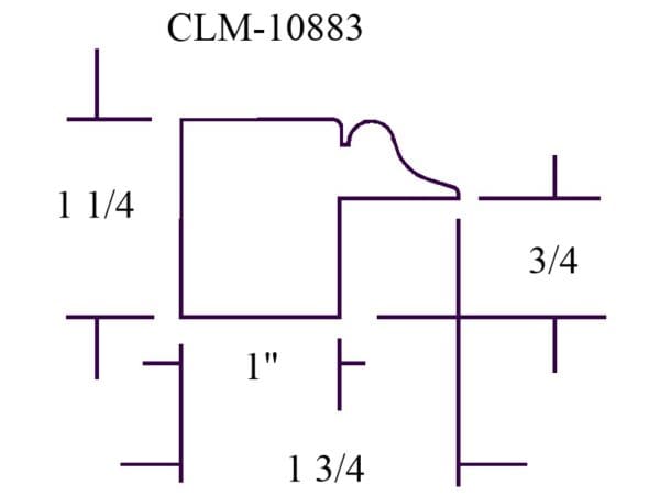 A drawing of the dimensions of clm-1 0 8 3