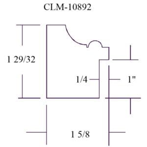 A drawing of the dimensions of clm-1 0 8 9 2