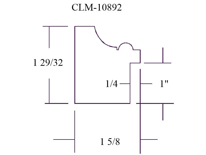 A drawing of the dimensions of clm-1 0 8 9 2