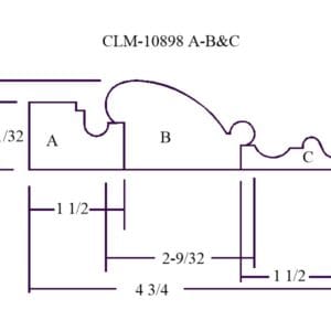 A drawing of the dimensions of clm-1 0 8 9 b