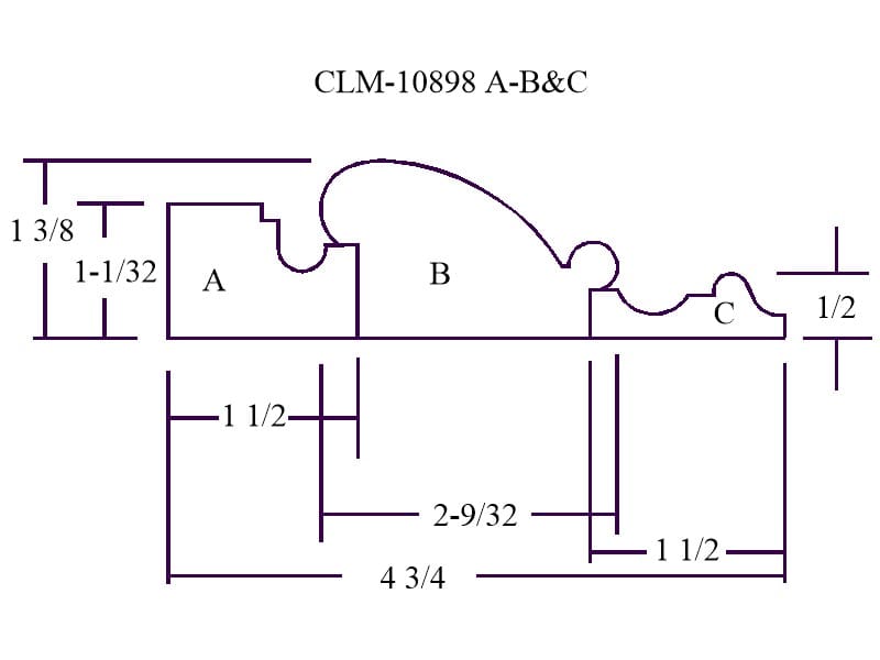 A drawing of the dimensions of clm-1 0 8 9 b