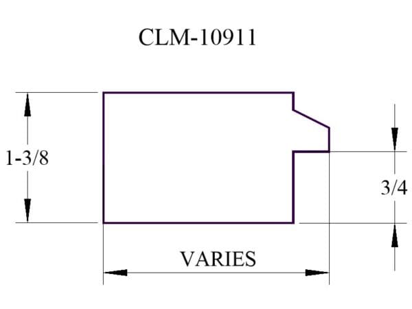 A drawing of the side of a house with the word clm-1 0 9 1 1 written underneath it.