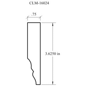 Line drawing of a decorative trim piece.