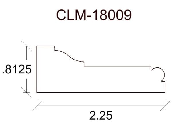 Line drawing of a molding profile CLM-18009.