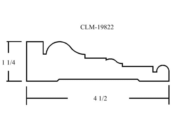 A drawing of the front side of a building.