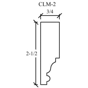 Line drawing of a CLM-2 molding.