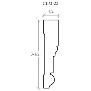 CLM-22 molding profile diagram.