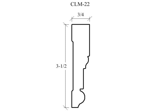 CLM-22 molding profile diagram.