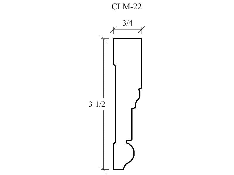 CLM-22 molding profile diagram.