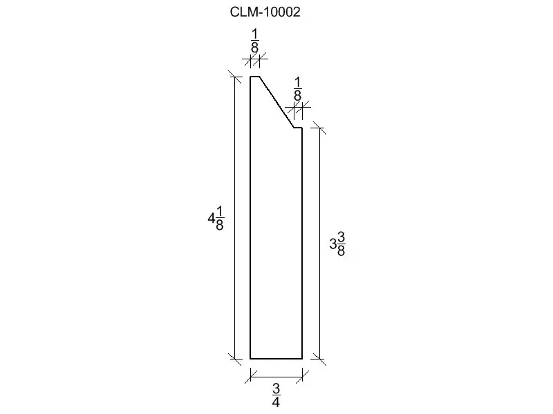 Line drawing of a door casing.