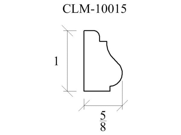 Line drawing of moulding profile CLM-10015.