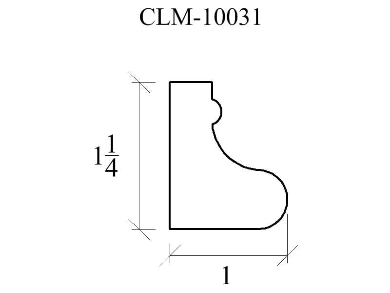 Line drawing of molding CLM-10031.