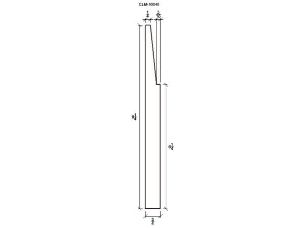 Diagram of a door frame with dimensions.