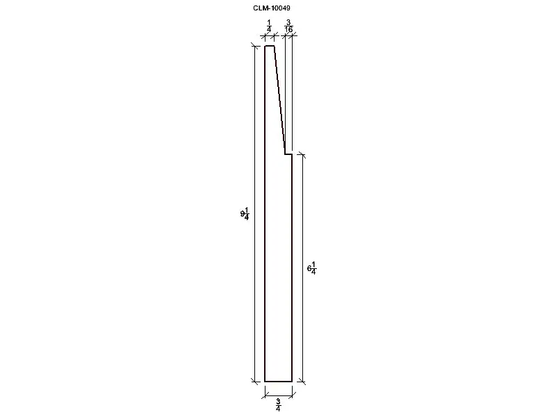 Diagram of a door frame with dimensions.