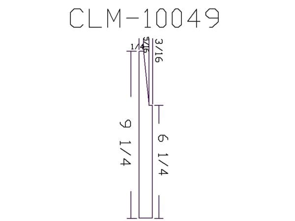 CLM-10049: Technical drawing, dimensions.