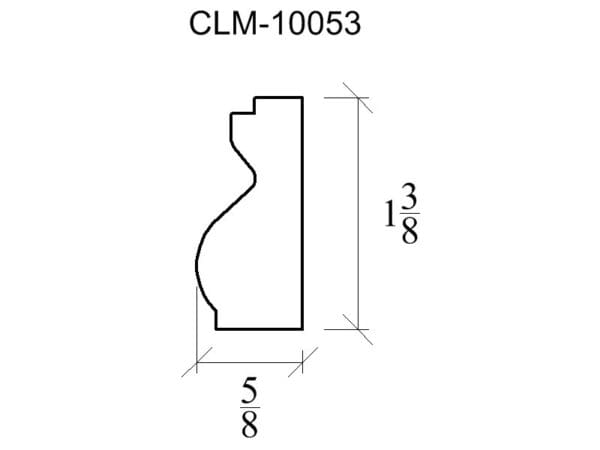 Line drawing of CLM-10053 molding.