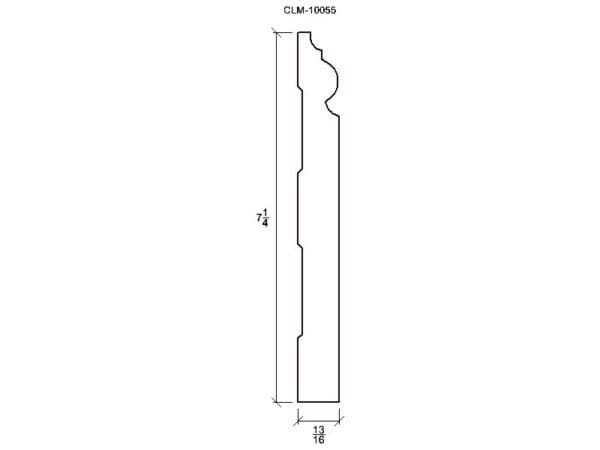 Line drawing of a decorative molding.