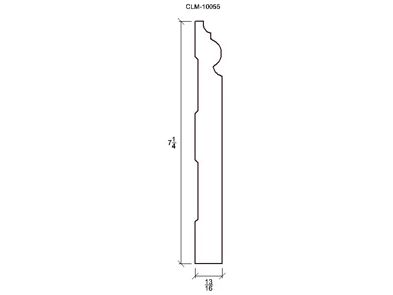 Line drawing of a decorative molding.