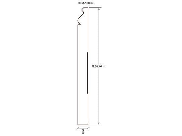 Line drawing of a CLM-10095 trim.