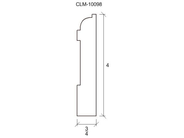 Line drawing of a molding profile CLM-10098.