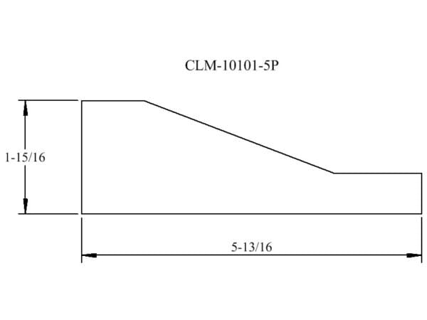 Line drawing of a part with dimensions.