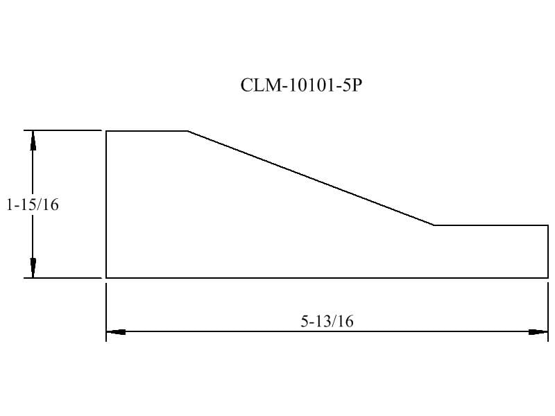 Line drawing of a part with dimensions.