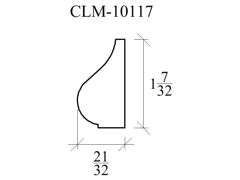 CLM-10117 molding profile diagram.