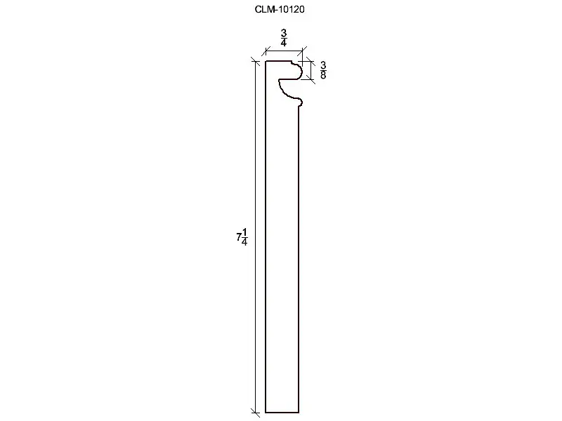 Line drawing of a door frame with dimensions.