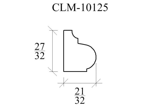 Line drawing of molding profile CLM-10125.