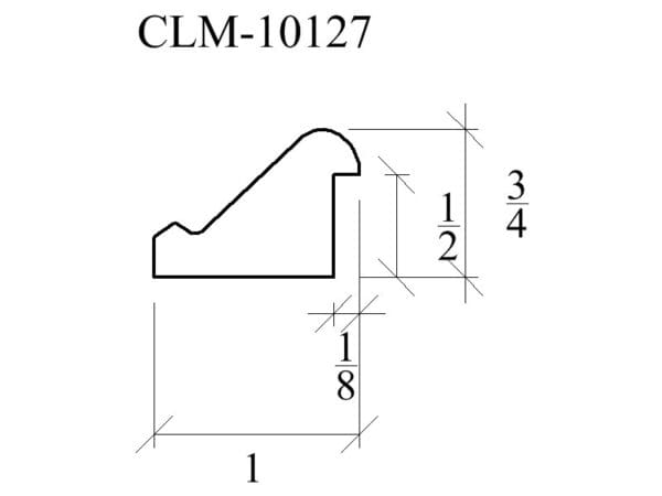 Line drawing of a molding profile CLM-10127.