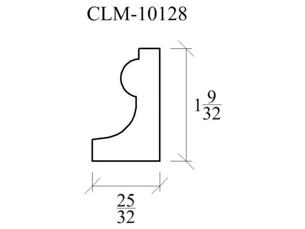 CLM-10128 molding profile diagram.