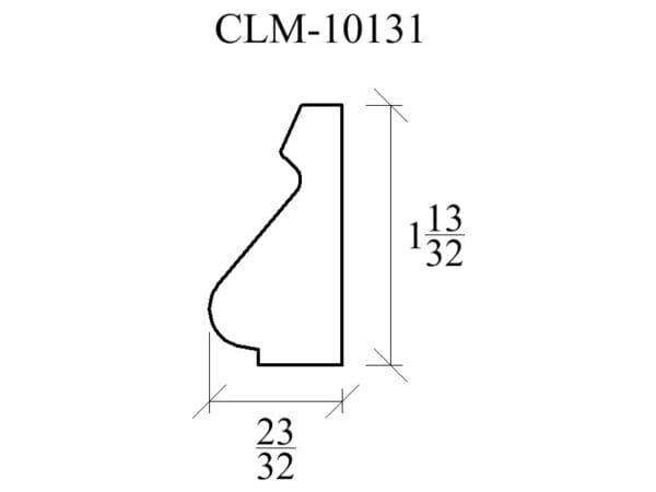 Line drawing of CLM-10131 molding.