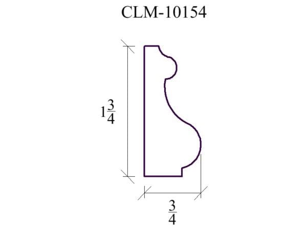 Line drawing of molding profile CLM-10154.