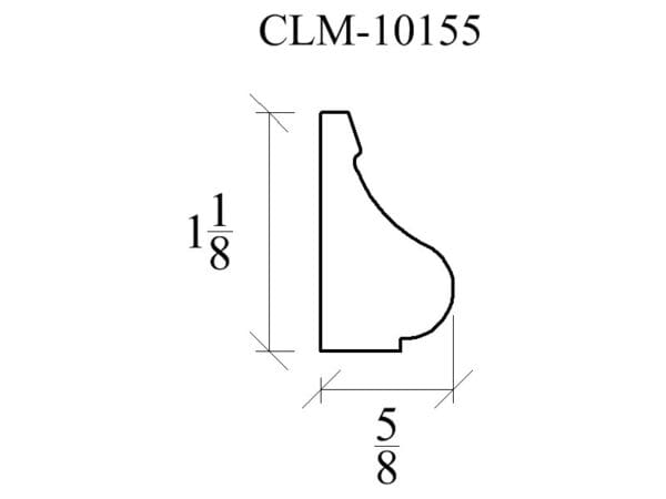 Line drawing of molding profile CLM-10155.